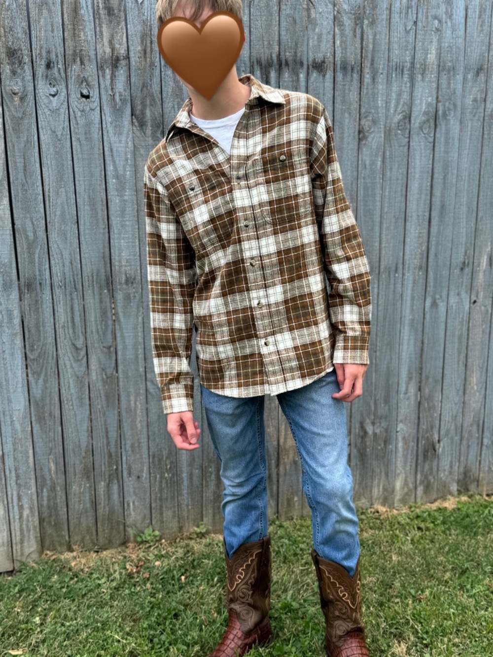 Red Head Flannel Shirt Men’s Small Hunting Outdoors Brown Plaid 2023